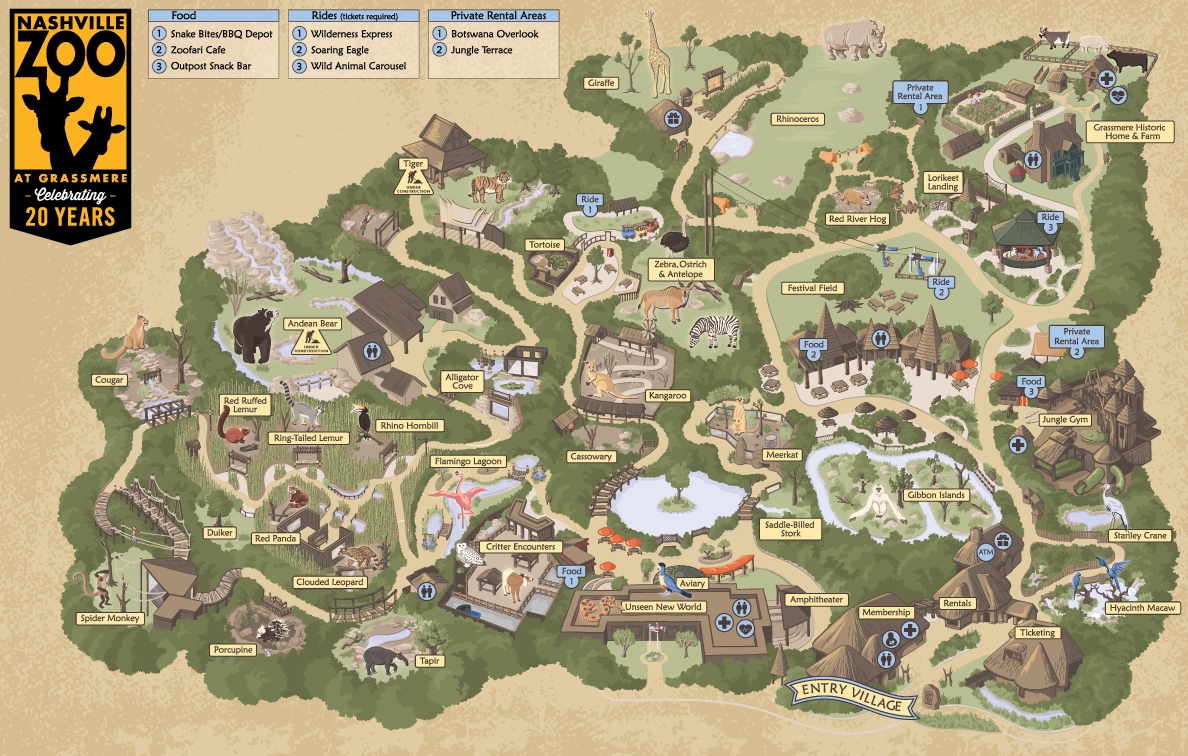 Nashville Zoo Map